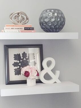 Set of 4 JYSK Lennon Floating Wall Shelves White 30 x 13 cm White Wall Decor